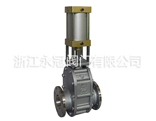 不鏽鋼氣動陶瓷雙閘板閥Z644TC